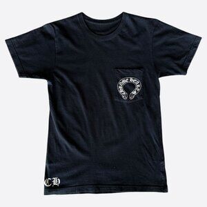 Chrome Hearts Black & White Malibu Cross Logo T-Shirt